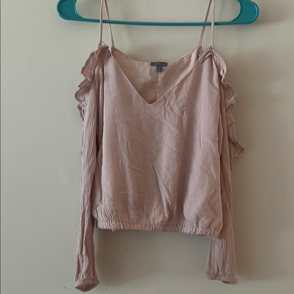 Charlotte Russe Light Pink Ruffle Blouse